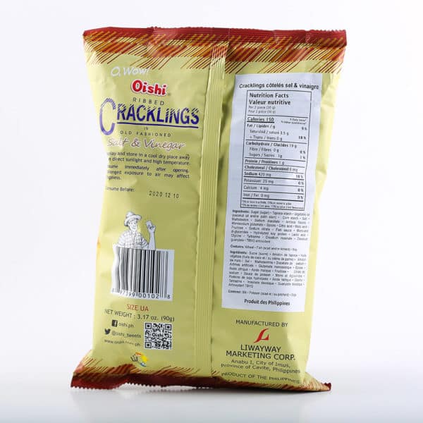 65 1064897399001028 Oishi Salt Vinegar Chips Snacks 90g No.2
