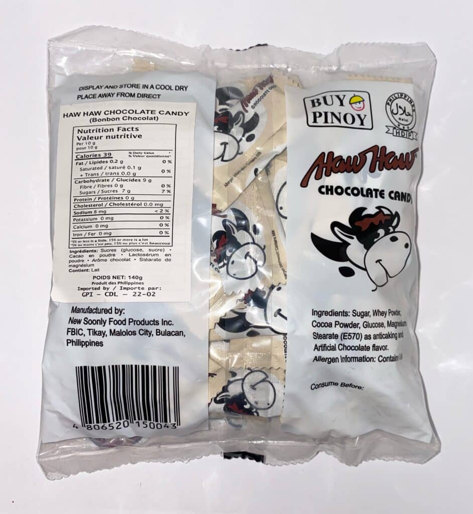 HAW HAW Chocolate Candy Corinthian Distributors