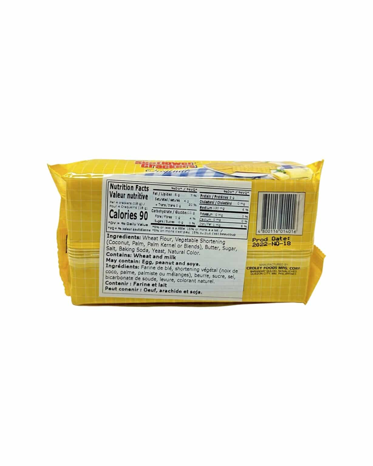 SUNFLOWER Crackers Original (Plain) 42x160g Corinthian Distributors