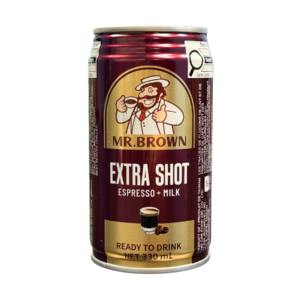 Mr. Brown Coffee with Extra Espresso Shot and Milk 24x330ml